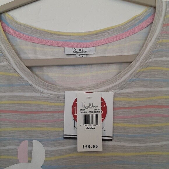 NWT Roudelain Size 2X Women's Mama Llama Striped T-Shirt - Picture 2 of 7